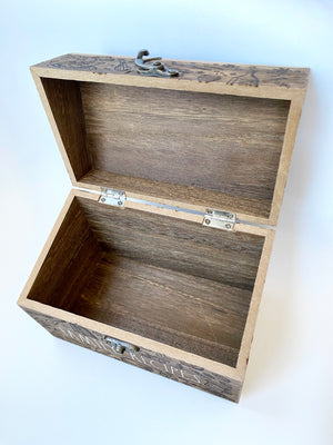 Rockin' Craft Handmade Wood-Burned Recipe Box – Perfect for Kitchen Organization