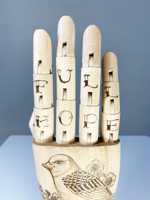 “Full Hope” Hand-Burned Wooden Art Sculpture – Rockin Craft Exclusive