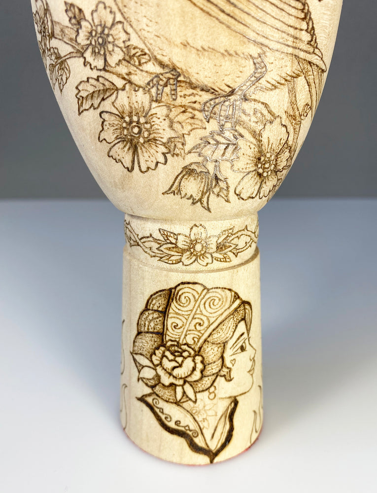 “Full Hope” Hand-Burned Wooden Art Sculpture – Rockin Craft Exclusive