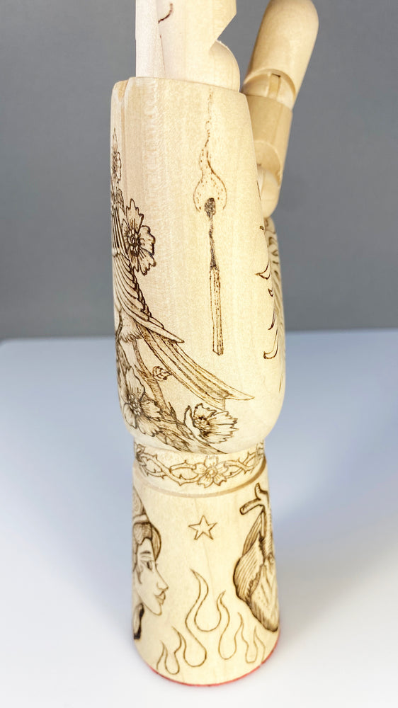 “Full Hope” Hand-Burned Wooden Art Sculpture – Rockin Craft Exclusive