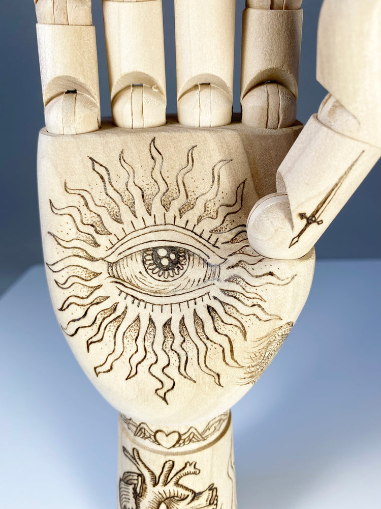 “Full Hope” Hand-Burned Wooden Art Sculpture – Rockin Craft Exclusive