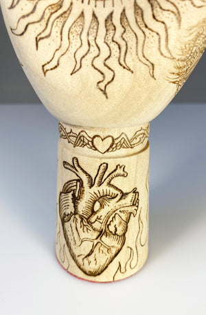 “Full Hope” Hand-Burned Wooden Art Sculpture – Rockin Craft Exclusive