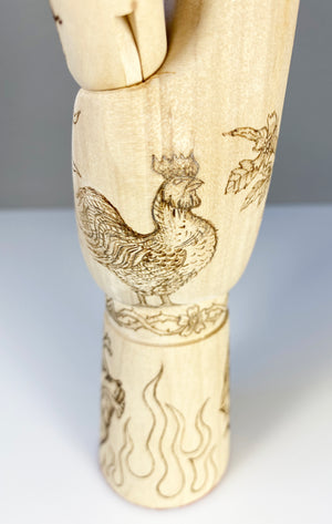 “Full Hope” Hand-Burned Wooden Art Sculpture – Rockin Craft Exclusive