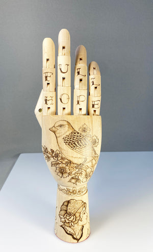“Full Hope” Hand-Burned Wooden Art Sculpture – Rockin Craft Exclusive