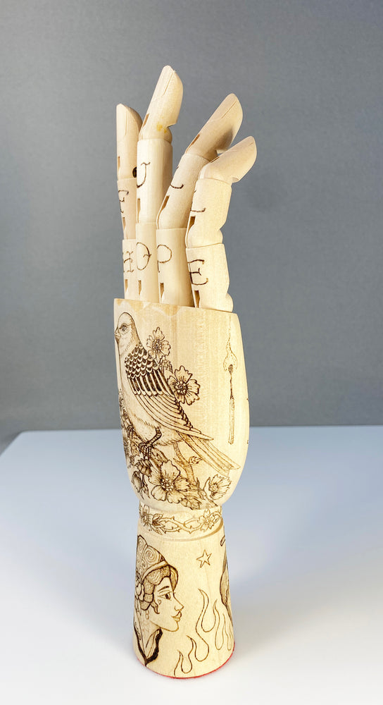 “Full Hope” Hand-Burned Wooden Art Sculpture – Rockin Craft Exclusive