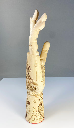 “Full Hope” Hand-Burned Wooden Art Sculpture – Rockin Craft Exclusive