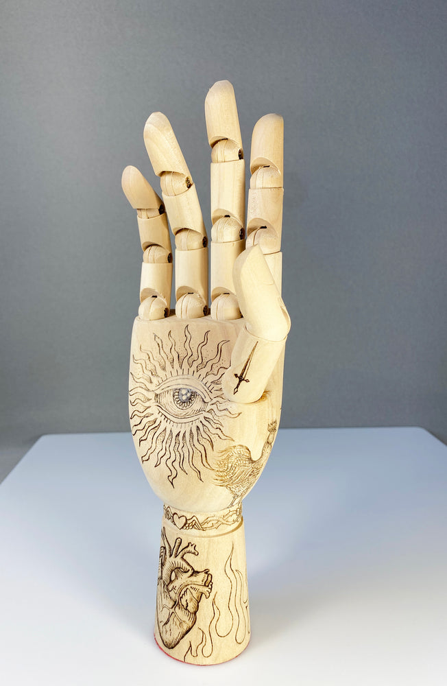 “Full Hope” Hand-Burned Wooden Art Sculpture – Rockin Craft Exclusive