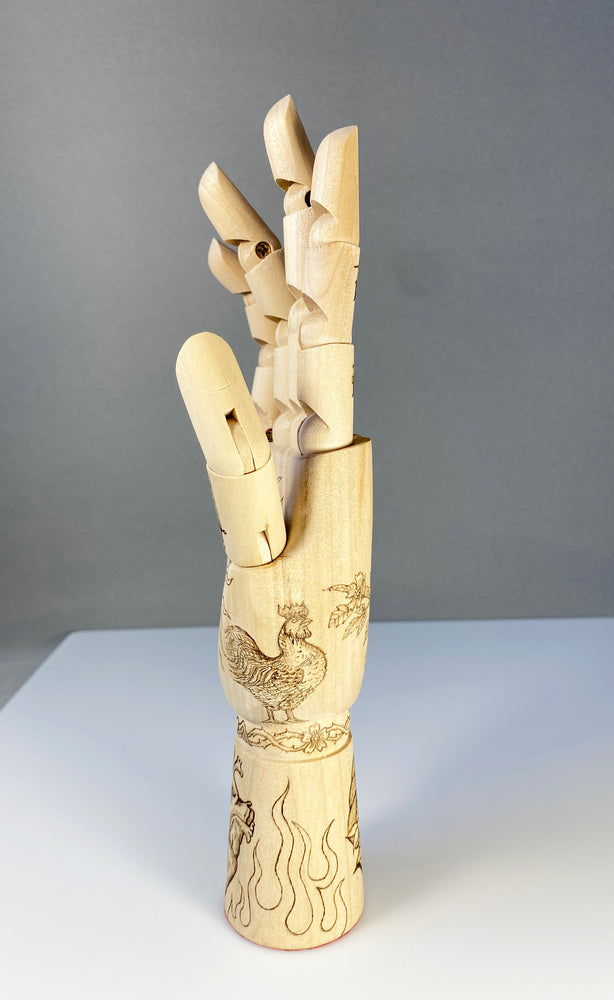 “Full Hope” Hand-Burned Wooden Art Sculpture – Rockin Craft Exclusive