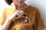 Girl with Cat & Fish Brooch