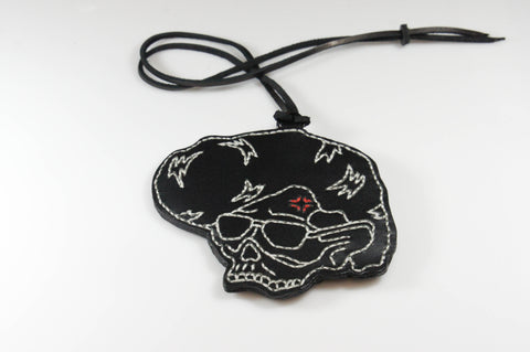 [LIMITED] ROCKIN' CRAFT Biker Bosozoku Skull Leather Neck Strap Wallet