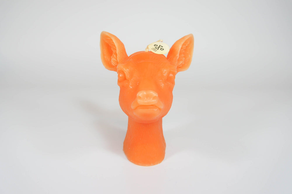 Deer Candle: Orange / Scent: Citrus + Linseed