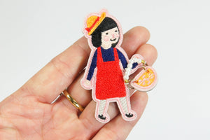 Shopping Girl Brooch