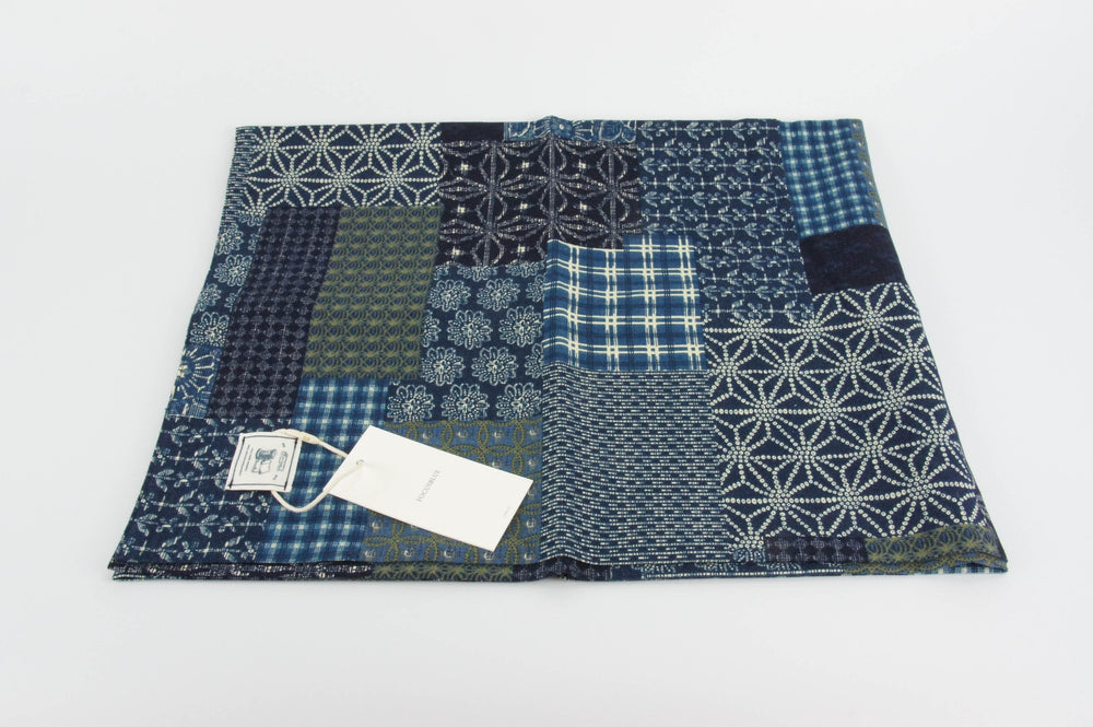 Indigo Patchwork Print Scarf