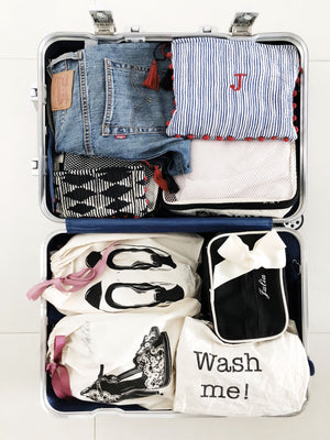"Wash Me" Travel Size Laundry Bag | 100% Natural Cotton
