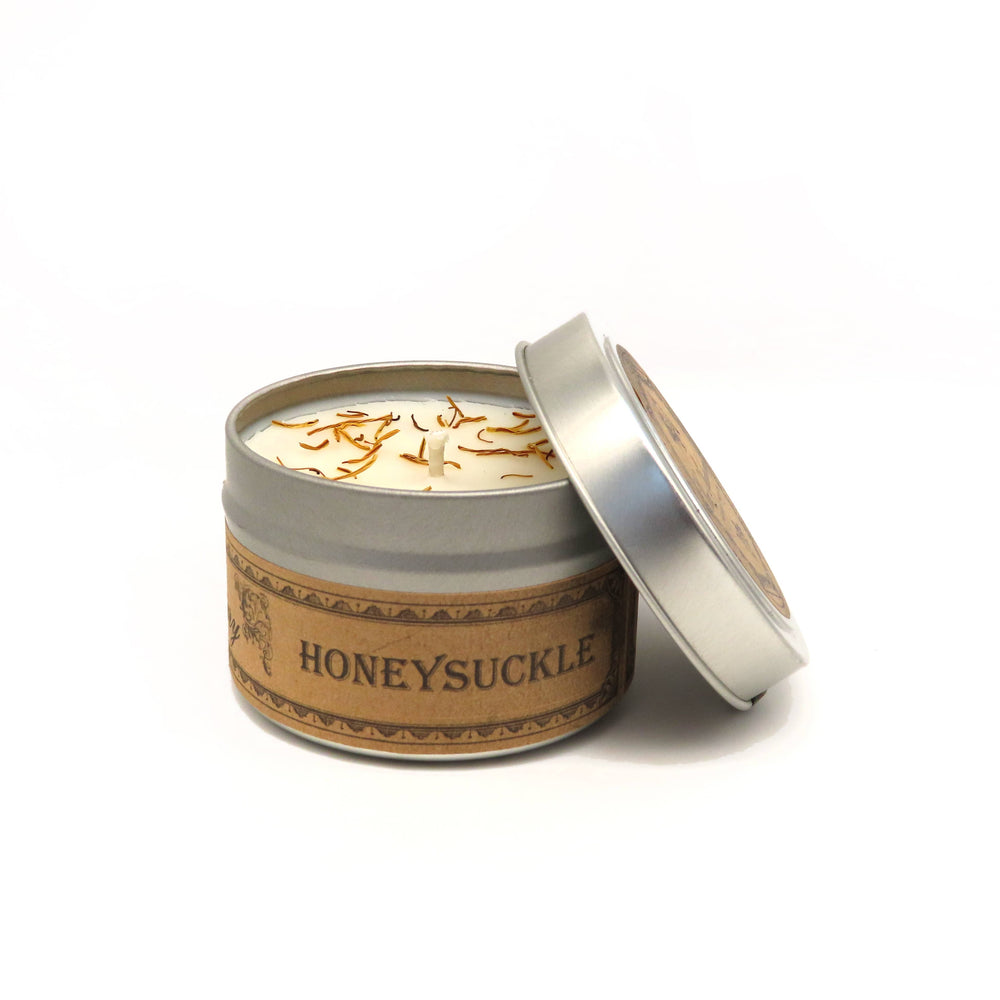 Honeysuckle Botanical Travel Tin Candle