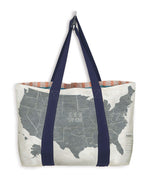 Write-On Travel Tote Bag: US Map