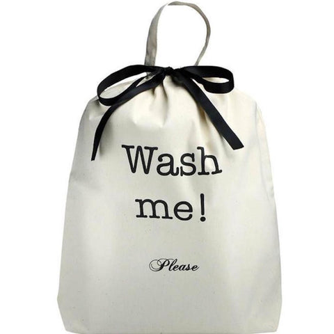 "Wash Me" Travel Size Laundry Bag | 100% Natural Cotton