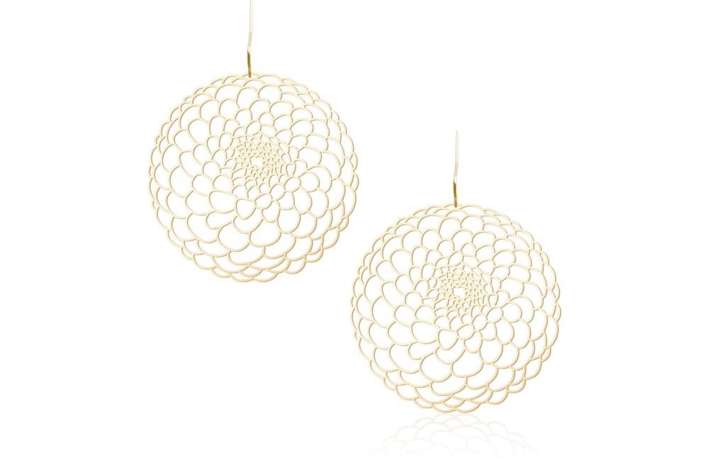 moorigin Gold Dahlia Earrings